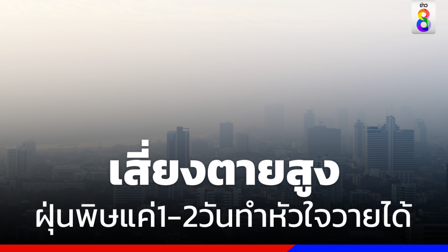 เสี่ยงตาย ! "หมอธีระวัฒน์" เตือนฝุ่นพิษPM2.5 เจอแค่ 1-2 วัน ทำหัวใจวาย